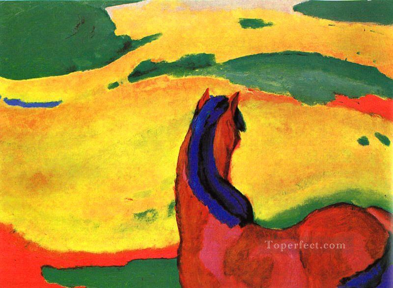 Marc cheval dans un paysage Expressionnisme expressionniste Franz Marc Peintures à l'huile